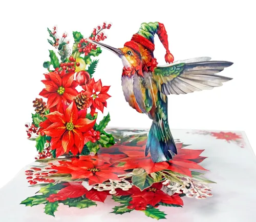 Vista 13 de CUTPOPUP - Tarjeta de felicitación con diseño de cardenal, Feliz Navidad, Navidad 3D, Año Nuevo, tarjeta de felicitación (cesta de cardenal)