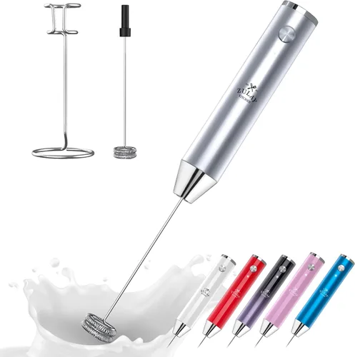 Vista 67 de Zulay Milk Boss Espumador de leche potente manual, hace espuma para latte, batidor para mezclar bebidas, café, miniespumador para capuchino, frappé