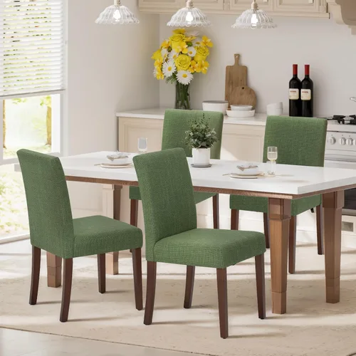Vista 13 de MALOL Juego de 2 sillas de comedor tapizadas, sillas de comedor de tela, modernas sillas de comedor de madera, sillas auxiliares de cocina, silla