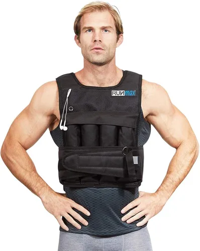 Vista 9 de RUNmax Chaleco con peso ajustable de 20 libras a 150 libras con opción de hombreras para hombres y mujeres