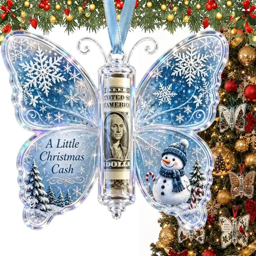Vista 18 de Regalo de dinero en efectivo de Navidad, adorno de mariposa, decoración de 5PCS-B
