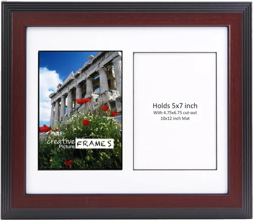 Vista 37 de Creative Picture Frames Marco de Fotos Negro con 2 Aberturas de Vidrio que Contiene Fotografías de 5 por 7 Pulgadas con Paspartú Negro de 10X12