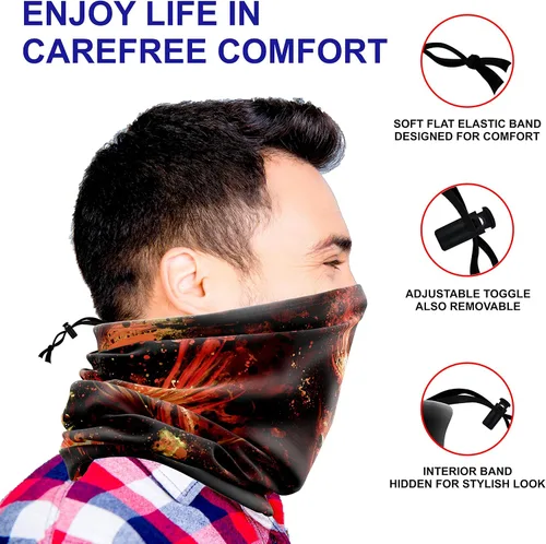 Vista 5 de Mascarilla de cuello reutilizable UPF 50 de tela bandana lavable protección solar contra el polvo reconectar con la familia y la naturaleza