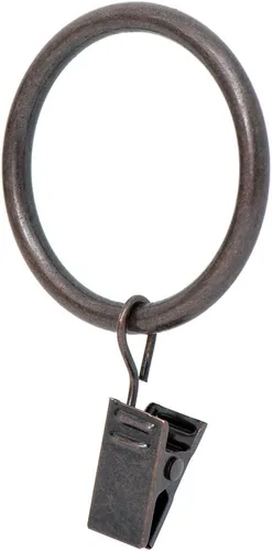 Vista 8 de Ivilon Anillos de Clip para Cortinas de Tela - Anillos de Clip para Paneles de Cortina de 4.3 cm, Juego de 14 - Latón Antiguo Latón envejecido