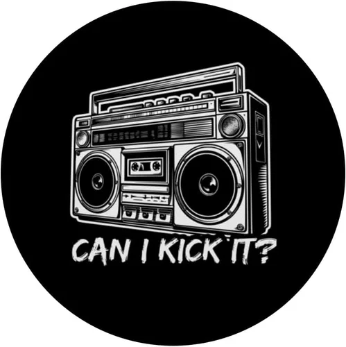Vista 3 de Can I Kick It? 90s Hip Hop Streetwear Retro Boombox PopSockets Adhesive PopGrip