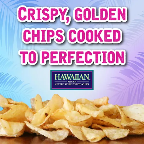 Vista 4 de Hawaiian Brand Kettle Style Papas Fritas Surf Pack, 18 Bolsas de Porción Individual (1 oz Cada Una) – Incluye Sabores Sweet Maui Onion, Luau BBQ