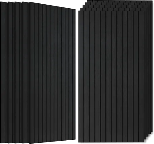 Vista 23 de Paquete de 4 paneles acústicos absorbentes de sonido, 47.2"x23.6" (47.2 x 23.6 pulgadas) paneles de amortiguación de sonido, paneles decorativos