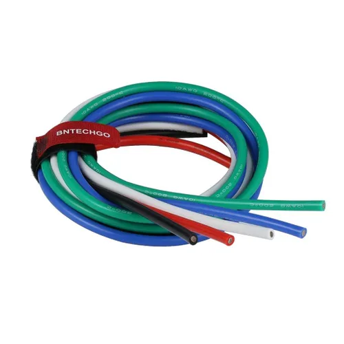Vista 6 de BNTECHGO Cable de silicona paralelo flexible de calibre 10, 2 conductores, rojo y negro, alta resistencia, 200 grados C 600 V para cable