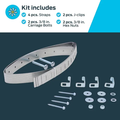 Vista 4 de HoldRite QuickStrap para calentador de agua de 120 galones, acero galvanizado, QS-120
