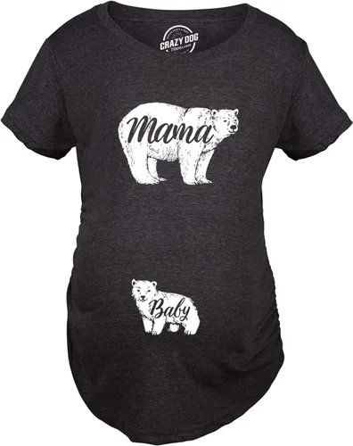 Vista 3 de Camiseta de maternidad con anuncio de embarazo para mamá oso