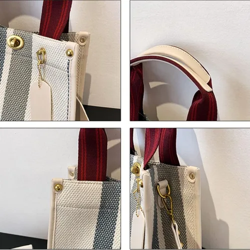 Vista 6 de Bolso de mano para mujer, bolso pequeño con estilo, mini bolso de mano, bolso de lona Hobo, bolso cruzado de moda, bolso de hombro 2023