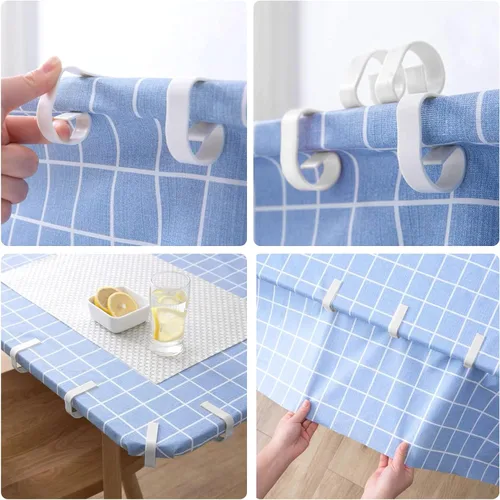 Vista 5 de Andiker 12 clips para mantel, soportes de plástico para mantel de picnic, abrazaderas ligeras para cubierta de mesa al aire libre, restaurante