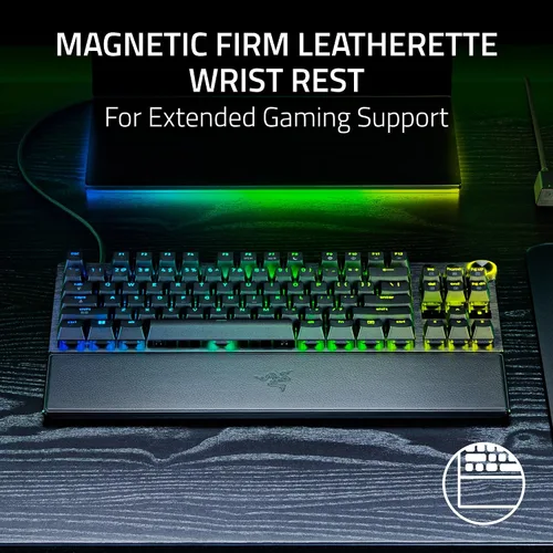 Vista 11 de Razer Huntsman V3 Pro TKL 8KHz Esports Teclado para gaming interruptores ópticos analógicos Gen 2-8000 Hz Pulsador a presión de sondeo - Disparador