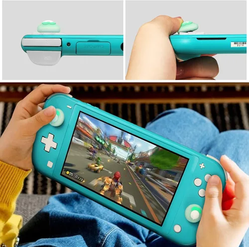 Vista 9 de Fintie Tapa de joystick para Nintendo SwitchSwitch OLED Model & Switch Lite 4 pares (8 piezas) cubierta de silicona suave tapas de agarre