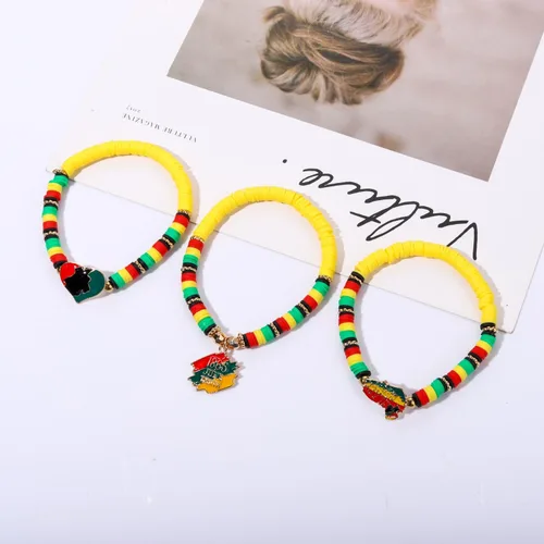 Vista 172 de Surfer Heishi - Pulseras apilables para mujer, apilables, de vinilo arcoíris, disco de arcilla, pulseras elásticas para la amistad, joyería bohemia