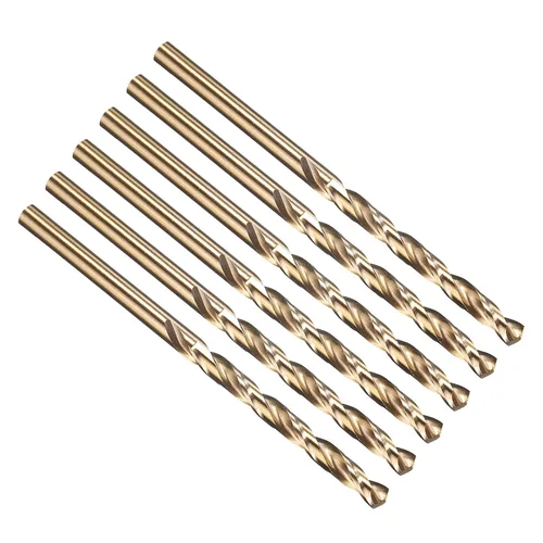 Vista 125 de PATIKIL Broca Jobber de 0.039 in, vástago recto M35 cobalto 5% acero de alta velocidad 135° acabado dorado para metal duro de acero inoxidable - 2