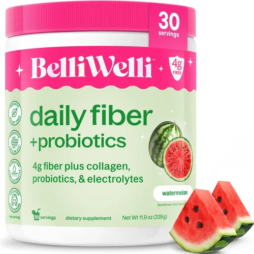 Vista 11 de BelliWelli Suplemento de fibra para mujeres y hombres – Polvo de fibra diaria premium de acacia orgánica con colágeno añadido, electrolitos