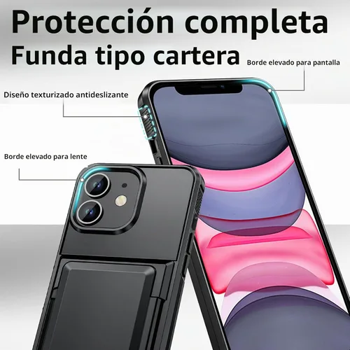 Vista 5 de Vofolen Funda tipo cartera para iPhone 11 con tarjetero