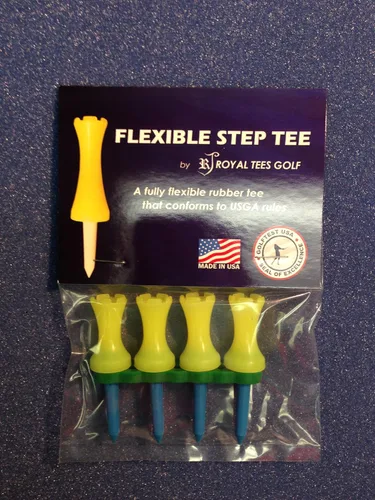 Vista 2 de Royaltees R4 Paquete de 1 pulgada, camisetas de golf flexibles Naranja