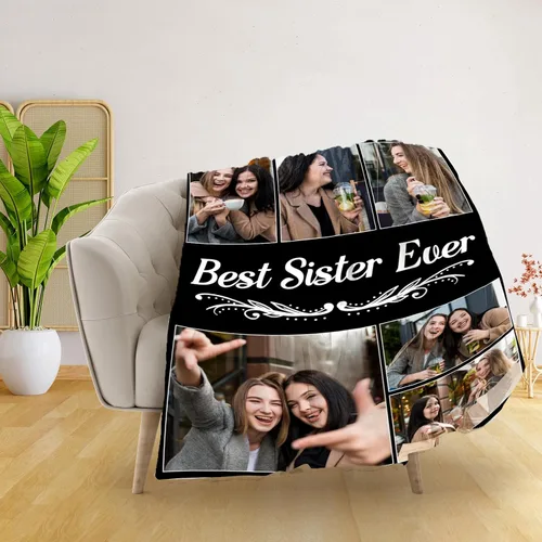Vista 47 de Manta personalizada con imagen, manta personalizada con texto de fotos, manta de fotos personalizada para amiga, mamá y papá, regalos personalizados