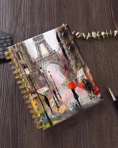 Vista 6 de iampanda Cuaderno de diario en espiral, encuadernación fuerte de doble alambre con papel de primera calidad para niñas y mujeres, 60 hojas A5