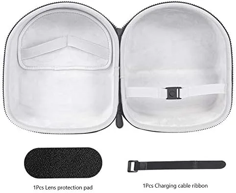 Vista 5 de HIJIAO Estuche rígido de viaje para Oculus Quest All-in-One VR Gaming Headset and Controllers Accessories Funda impermeable a prueba de golpes