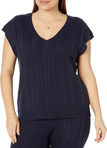 Vista 4 de The Drop Chaleco Frankie de corte holgado con cuello en V para mujer
