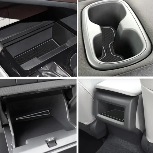 Vista 4 de auovo Alfombrillas antipolvo para Toyota Camry 2018 2019 2020 2021 2022 2023 2024 ajuste personalizado para portavasos de consola central, Gris