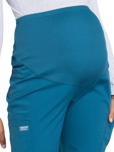 Vista 3 de Cherokee Pantalones de maternidad para mujer, ropa de trabajo profesional suave elástico WW220