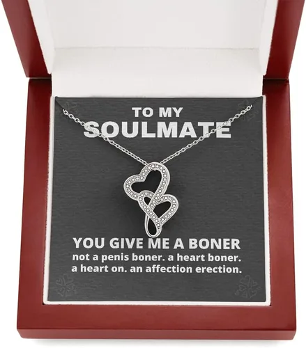 Vista 7 de You Give Me A Boner Forever Love Collar divertido regalo de broma para mi alma gemela regalos divertidos de Navidad regalo de mordaza para ella