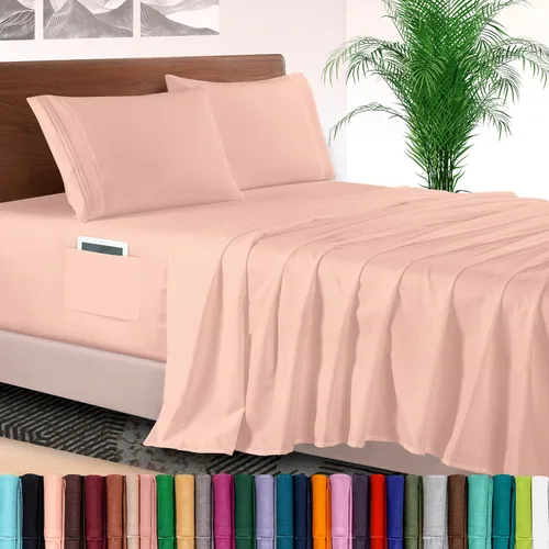 Vista 26 de Elegant Comfort - Juego de sábanas de lujo de 4 piezas - Ropa de cama de lujo de 1500 hilos, calidad de hotel prémium, microfibra, resistente a