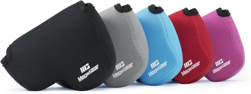 Vista 7 de MegaGear Nikon Coolpix L840 - Funda de neopreno para cámara, con mosquetón, color azul