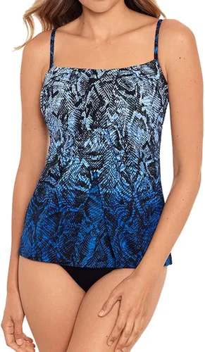 Vista 2 de Miraclesuit Women's Swimwear Pyrite Jubilee Soft Cup Adjustable Strap Tankini Bathing Suit Top