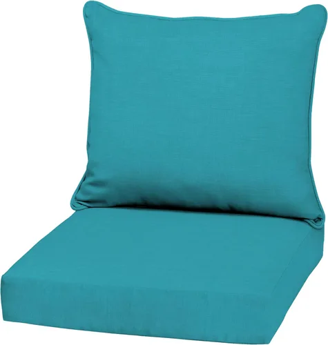 Vista 18 de Arden - Juego de cojines de asiento profundo para exteriores, 22x24, aguamarina