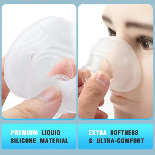 Vista 5 de Cojín de repuesto para mascarilla AirFit N20 de tamaño pequeño - 2 paquetes de cojines nasales de confort optimizado y sello seguro, compatibles