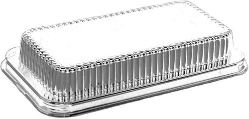 Vista 6 de Handi-Foil Molde de pan de aluminio de 2 libras con tapa de cúpula resistente Hfa #316 (paquete de 25)