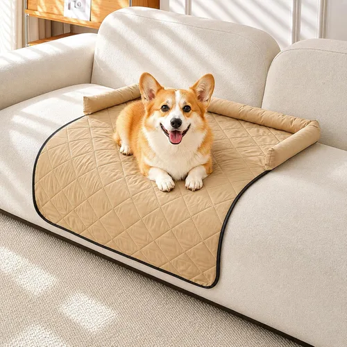 Vista 16 de Alfombrillas calmantes para cama para perros con soporte para el cuello y Negro