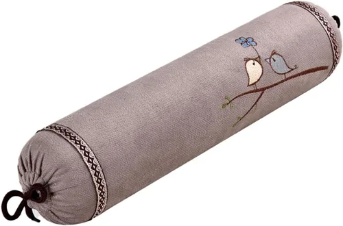 Vista 8 de Almohada de cuello de trigo sarraceno, almohada cilíndrica de trigo sarraceno, almohada ajustable para el cuello, soporte cervical para aliviar