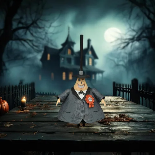 Vista 4 de Diamond Select Toys The Nightmare Before Christmas Best of Series: Mayor figura de acción, multicolor