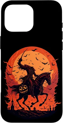 Vista 19 de Halloween Scary Pumpkin Headless Horseman Case for iPhone 17