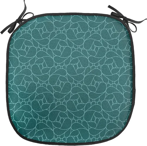 Vista 23 de Ambesonne Flamingo - Cojín de asiento para silla, diseño de fantasía exótica con elementos de vida silvestre hawaiana en colores pastel, acolchado