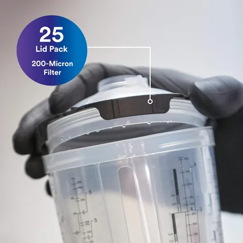Vista 2 de 3M PPS 2.0 - Tapas desechables para pistola pulverizadora, 26200, se adapta a vasos y revestimientos de pintura estándar o grandes PPS 2.0, filtro