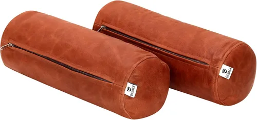 Vista 2 de Funda de almohada redonda con cilindro cervical Diseñada ergonómicamente para cabeza, cuello, espalda y piernas, ideal para soporte de columna