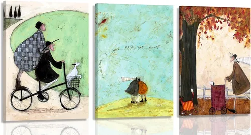 Vista 12 de 2 piezas de arte de pared enmarcado de vaquera occidental con sombrero chica vaquera y caballo, impresión en lienzo, póster, pintura al óleo