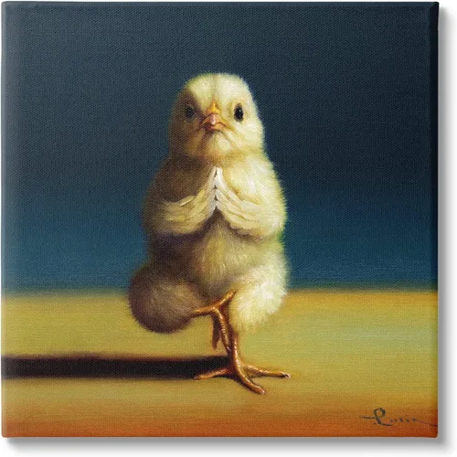Vista 7 de Stupell Industries Yoga Chicks Birds of Paradise posan animales divertidos, diseño de Lucia Heffernan, arte de pared, 17 x 17 pulgadas