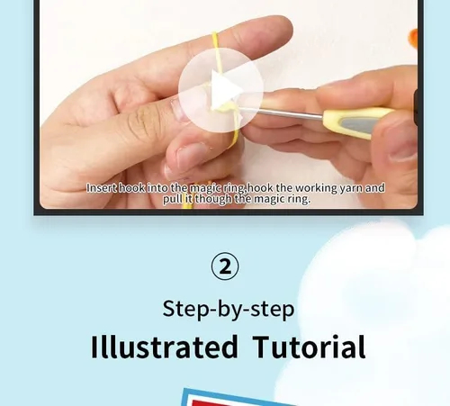 Vista 5 de NDEMl Kit de ganchillo de 3 piezas que incluye pingüino, búho, rana, materiales de bricolaje para principiantes con tutoriales en video paso a paso