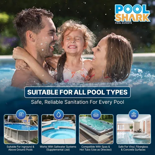 Vista 6 de Shock de Piscina de Hipoclorito de Calcio al 68% para Piscinas - Gránulos de Cloro Shock para Piscina de Natación Cubeta de 25 libras - Cloro