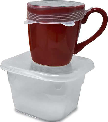 Vista 8 de Norpro Juego de 6 tapas de silicona reutilizables aptas para alimentos, se adapta a aberturas de 2.5 a 11 pulgadas