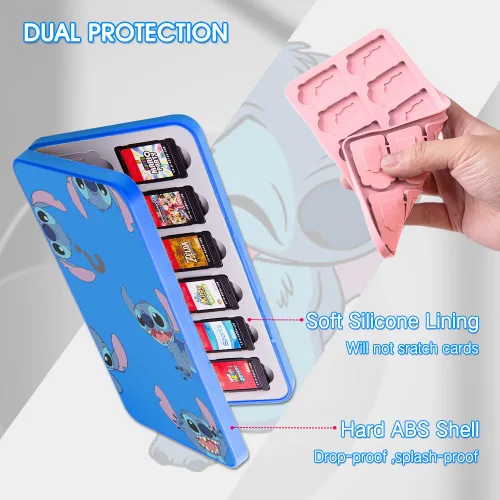 Vista 193 de PERFECTSIGHT Switch Game Case Compatible with Nintendo Switch Game Holder for Switch OLED/ Lite Game Card Case Cartridge with 24 Slots Game Card