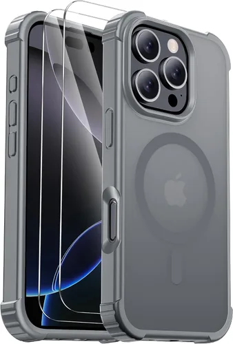 Vista 41 de Funda para iPhone Air [compatible con MagSafe] [2 protectores de pantalla] [prueba de caídas de grado militar] Funda magnética resistente